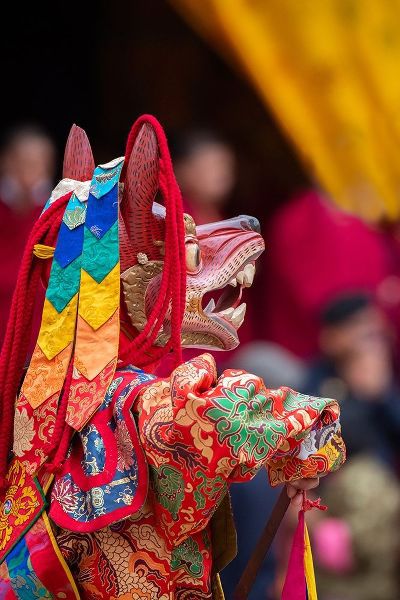 Bhutan-Punakha Dzong Punakha Drubchen Festival-masked dancers